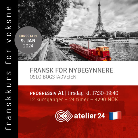 Franskkurs, nybegynner, Vår 2024